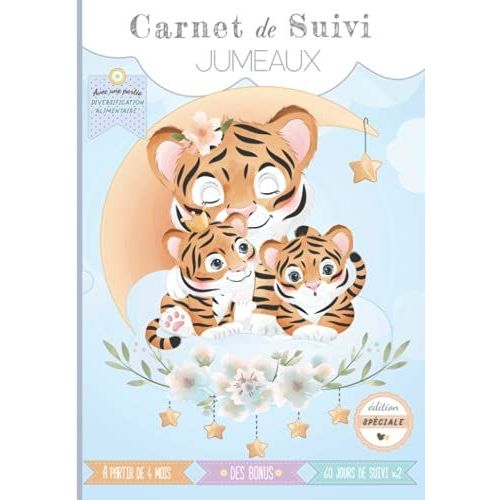 Carnet De Suivi Jumeaux: Journal De Bord De Bb Jumeaux Suivi 2me Age ( Partir De 4 Mois) 132 Pages Avec Des Bonus Cadeau Idal Pour Future Maman   de de lune, O?Clair  Format Broch 