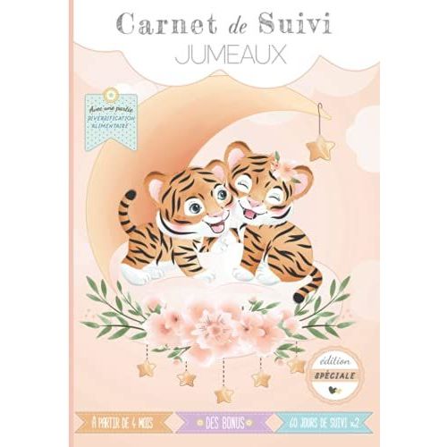 Carnet De Suivi Jumeaux: Journal De Bord De Bb Jumeaux Suivi 2me Age ( Partir De 4 Mois) 132 Pages Avec Des Bonus Cadeau Idal Pour Future Maman   de de lune, O?Clair  Format Broch 