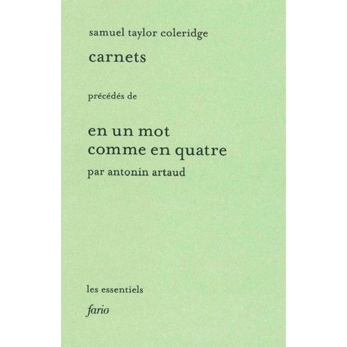 Carnets (1804-1808) Prcds De En Un Mot Comme En Quatre    Format Poche 