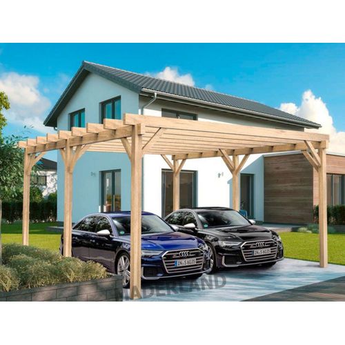 Carport En Bois Lamell-Coll Nmes 1000 X 500 Cm - Maderland