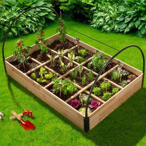 Carre Potager 12 Compartiments + Housse Serre Chassis