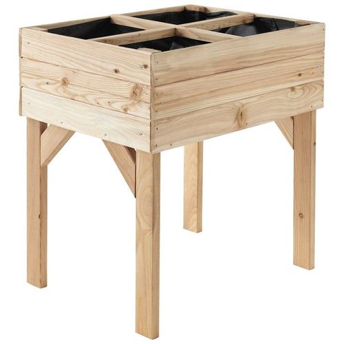 Carr Potager En Bois Mlze Beige 77 X 58 X 80 Cm