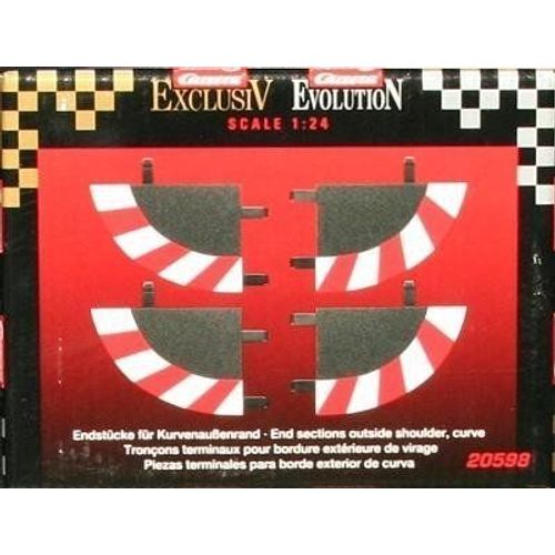Carrera - Rail Et Accessoire Pour Circuit - 20020598 - 1/24 Et 1/32 - Carrera Evolution -Carrera Digital 132 Et 124 - Embouts Bordures Extrieures Pour Les Courbes 4, Large
