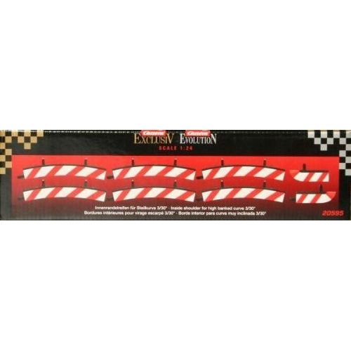 Carrera - Rail Et Accessoire Pour Circuit - 20595 - 1/24 -  Carrera Exclusiv -Carrera Evolution - Bordures Intrieures Pour Les Virages Relevs 3/30 6, Embouts 2