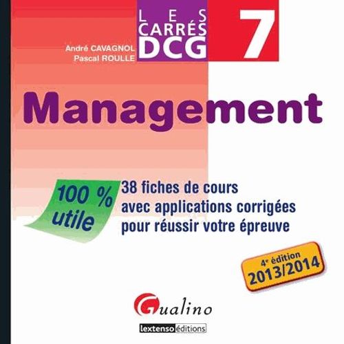 Dcg 7 Management - 38 Fiches De Cours Avec Applications Corriges Pour Russir Votre preuve    Format Broch 