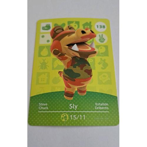 Carte Amiibo Animal Crossing 138 Chuck