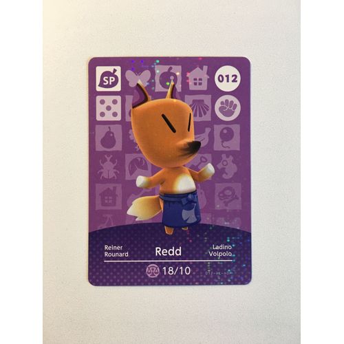 Carte Amiibo Rare Animal Crossing (Happy Home Designer & Amiibo) Série 1 N°12 Rounard