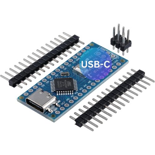 Carte AZ-Nano V3 avec Connecteur USB-C|Atmega CH340 Chip|Compatible avec Arduino et Arduino Pro Micro|E-book Inclus