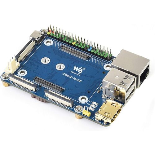 Carte Base pour Raspberry Pi Compute Module 4,avec Prise CM4 Standard et Raspberry Pi 40 PIN GPIO en-tte,Connecteurs Multiples Intgrs,Adapt au Module de Compute Module 4 Lite/EMMC