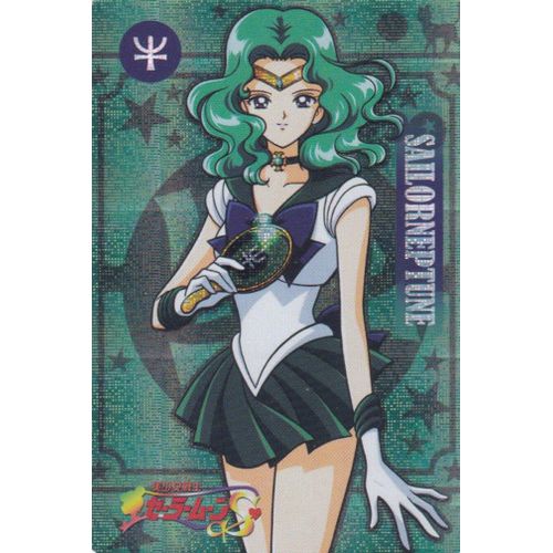 Carte Brillante Sailor Moon : Sailor Neptune / Mylne / Michiru Kaioh (Dessin Anim, Manga, Souvenir, Enfance, Club Dorothe, Annes 1990, Super-Hrone, Japon, Collection, Collector)