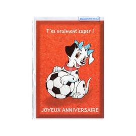 Carte D Anniversaire Enfant Les 101 Dalmatiens Sport Football Disney 10 Rakuten
