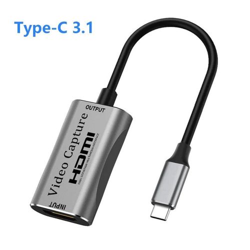 Carte De Capture Vido Compatible Usb 3.0 Vers Hdmi,Camra C,Streaming Statique,Enregistreur Grabber,Ps3,4,Xbox,Nintendo Switch - Type Type-C 3.1
