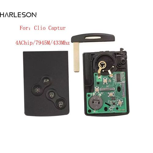 Carte De Cl Tlcommande Intelligente Sans Cl,Pour Renault Megane Fluence Laguna Scenic Clio Captur Koleos 433mhz Id46-Pcf7952 4achip 7953m - Type C Clio #A