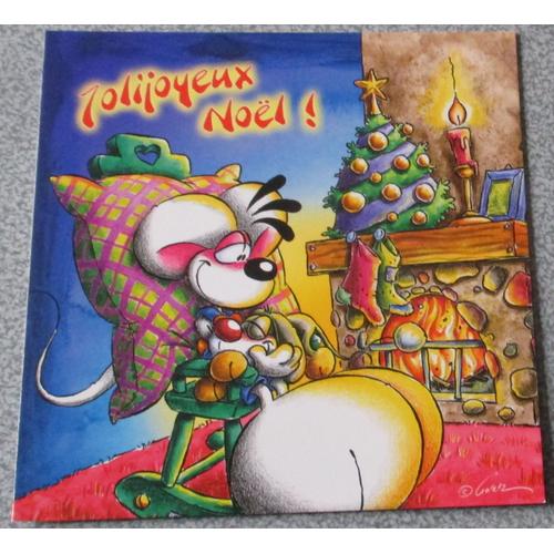 Carte de Collection Diddl Mag 12/08 - Jolijoyeux Noël ! - Diddl et Pimboli - 12x12cm - Kontiki 