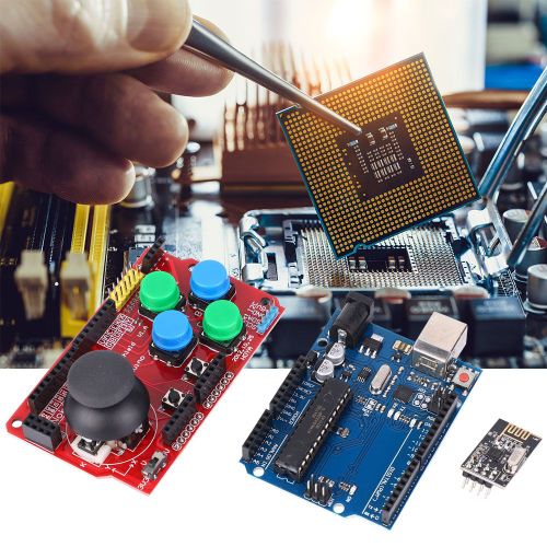 Carte de developpement R3 amelioree + module sans fil NRF24L01 + kit joystick pour le developpement