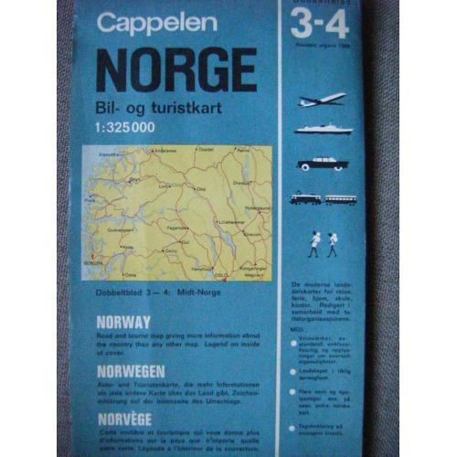 Carte De La Norvege   de DOBBELTBLAD  Format Carte Plan 