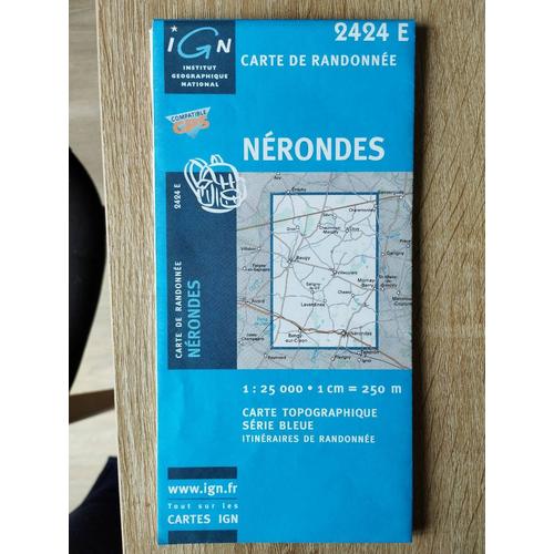Carte De Randonne Nrondes Ign 2424 E   