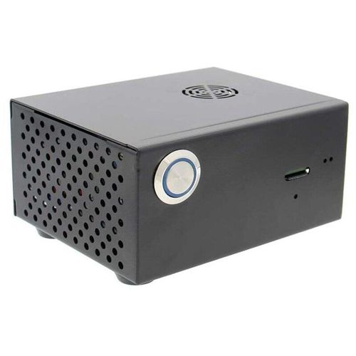 Carte de rangement SATA pour Raspberry Pi 3B +/3B, botier mtallique, interrupteur de commande d'alimentation, Kit de ventilateur de refroidissement pour X820 V3.0 SSD et HDD