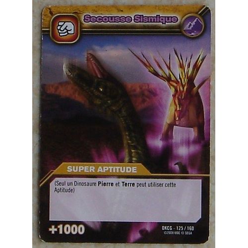Carte Dinosaur King secousse sismique Dkcg 125/160 super aptitude Édition De Base Rakuten
