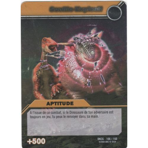 Carte Dinosaur King "Souffle explosif" Rareté ARGENT DKCG106 Rakuten