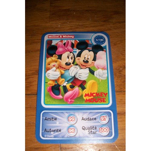 Carte Disney Auchan Minnie et Mickey 5/180 Rakuten