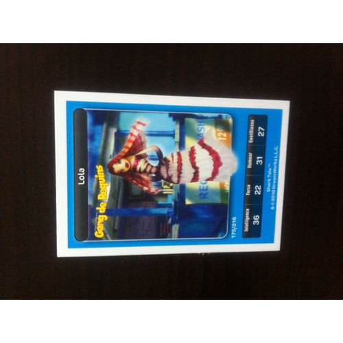 Carte Dreamworks Carrefour n° 175 Lola (Gang de Requins) Rakuten