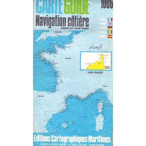 Carte Guide Navigation Ctire N 1008 Au 1/100.000 De Claude Vergnot 1008