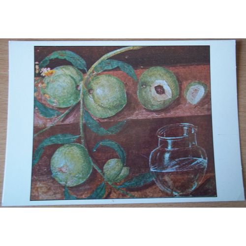 Carte Marque Page Ville D'herculanum Nature Morte Aux Pches trusques Monde Romain Peinture Murale