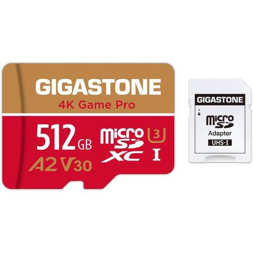 Carte Mmoire 512 Go 4K Game Pro, Compatible Avec Gopro Drone Switch1, Vitesse 100 Mo/S. Pour 4K Vido, A2 U3 V30 Carte Micro Sdxc Avec Ada[LOT6241180]