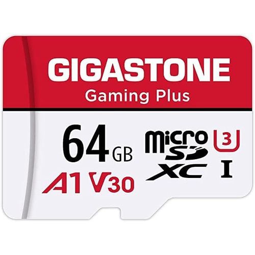Carte Mmoire 64 Go,Gaming Plus Srie,Vitesse de Lecture allant jusqu' 95 Mo/s. A1 U3 V30 Carte Micro SDXC pour Nintendo Switch Camra Full HD vido avec Adaptateur SD.