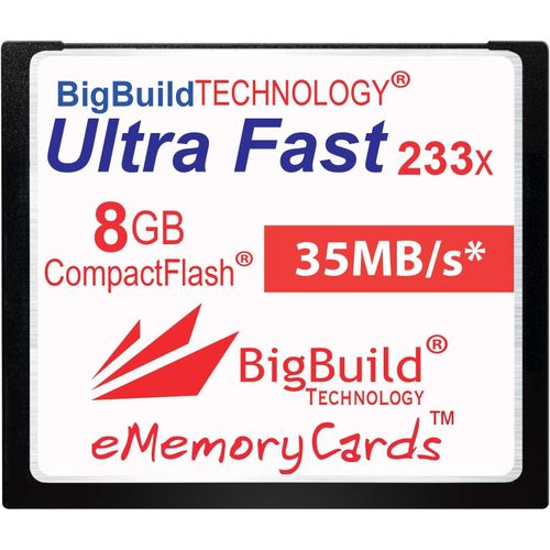 Carte Mmoire Ememorycards 8 Go Ultra Fast 35 Mo/S Compactflash Compatible Avec Canon 10D/20D/30D/40D/50D/1D/1Ds/5D/5Ds/7D Mark I/Ii/Iii/Iv, Nikon D, Olympus E, Alpha, Leica S D-Cameras