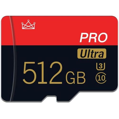Carte Mmoire Micro Sd 512 Go Classe 10 Haute Vitesse Ultra Micro Sdxc Pour Smartphone/Pc/Ordinateur/Appareil Photo/Drone[Lot6241479]
