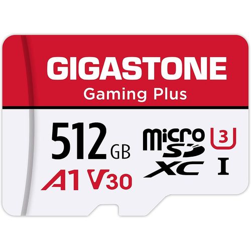 Carte Mmoire Micro Sdxc 512 Go Gaming Plus Srie, Vitesse De Lecture Allant Jusqu' 100 Mo/S. Compatible Avec Switch Dashcam Gopro Canon Nikon Dji Drone, A1 U3 V30 Avec Adaptateur Sd.