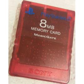 Sony - Module mémoire flash - 8 Mo - Carte mémoire Sony PlayStation - rouge  - pour Sony PlayStation 2