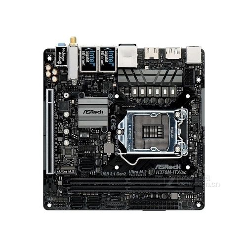 Carte mre ASROCK H370M-ITX/ac Intel H370 LGA 1151 DDR4 32GB Mini-ITX