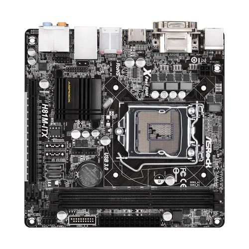 Carte mre ASROCK H81M-ITX Intel H81 LGA 1150 DDR3 16GB Mini-ITX