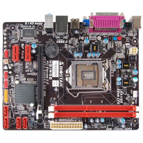 Carte mre Biostar H61MGE Intel H61 LGA 1155 DDR3 16GB Micro ATX