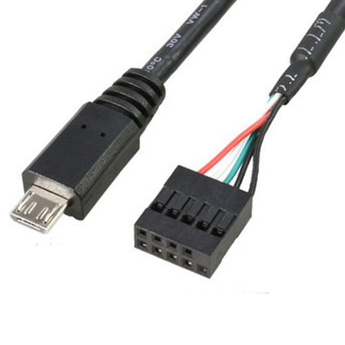Carte mre d'ordinateur PC 9P vers Micro USB vers DuPont, 2.54mm, 5 broches, donnes USB vers Micro USB, feuille d'aluminium + cble en maille tisse