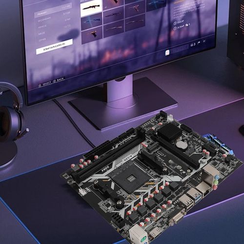 Carte Mre De Bureau Double Mmoire Ddr4,Emplacement Pci-E 16X Gen 3.0 Nvme M.2 Port Atx Pour Processeur Am4 Toutes Sries,Carte Mre De Jeu Wifi Pour Pc