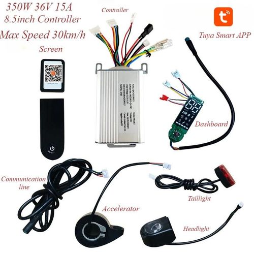 Carte Mre De Contrleur De Scooter, Bluetooth Avec Tuya Smart, Foston X-Play, Digma, Vitesse Maximale 30, 350w, 36v, 15a, 8.5 Pouces-Xfy-Pro-App 4pcs Set