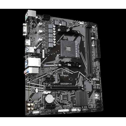 Carte mre GIGABYTE B550M H AMD B550 Socket AM4 DDR4 64GB Micro ATX
