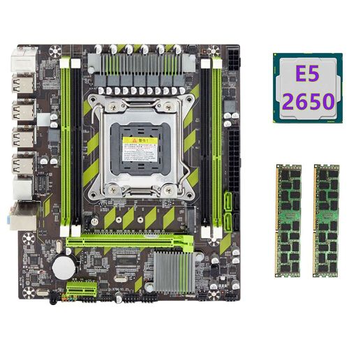 Carte Mre X79+Cpu E5 2650+2x8gb Ddr3 1600mhz Reg Ecc Ram Memory Set Lga 2011 M.2 Nvme Motherboard