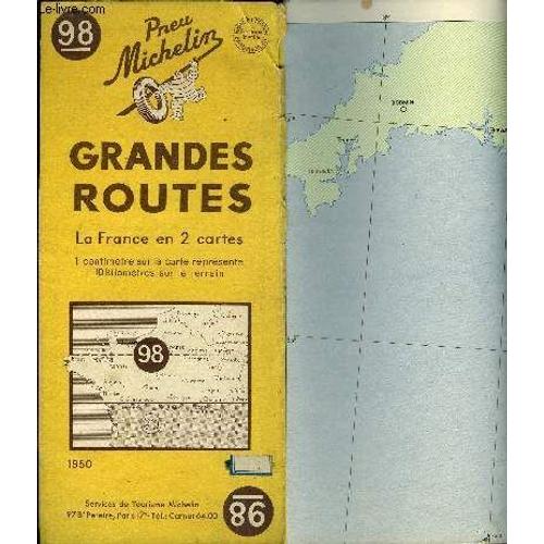 CARTE MICHELIN N°98 - GRANDE ROUTES - LA FRANCE EN 2 CARTES | Rakuten