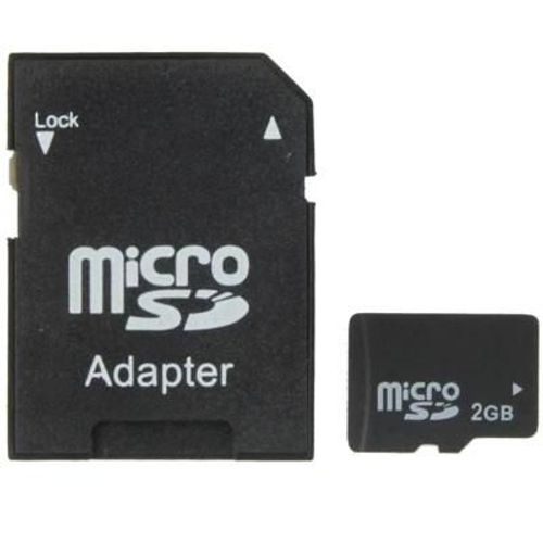 Carte Micro SD 2 Go Classe 10 - 8 Mo/s en criture, 12 Mo/s en lecture,