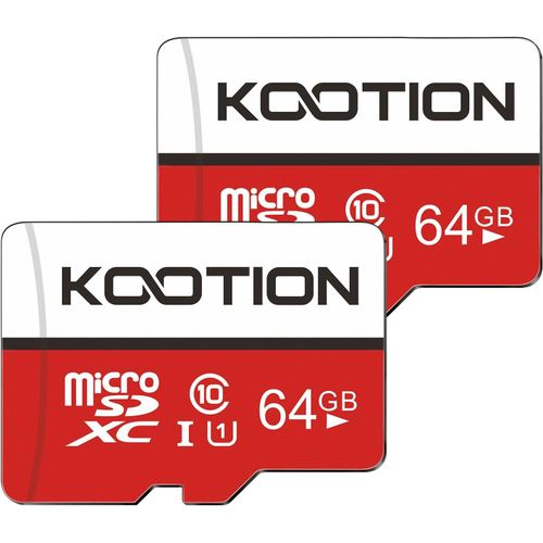 Carte Micro SD 64 Go Lot de 2 Carte Mmoire UHS-I Vitesse jusqu' 90 m/s,TF Micro SDXC,Classe 10,U1 pour Drone/Dash Cam/Camera/Phone/Nintendo-Switch/PC/Tablet(64 Go*2,U1)