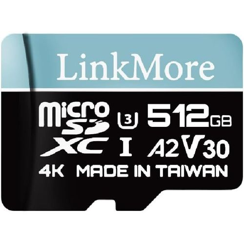 Carte Micro SDXC 512 Go,XV23 Lite,A2,UHS-I,U3,V30,Compatible Classe 10,Vitesse de Lecture jusqu' 100 Mo/s,Vitesse d'criture jusqu' 85 Mo/s,Adaptateur SD Inclus