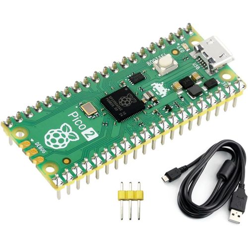Carte Microcontrleur Raspberry Pi Pico 2 Pr-Soude Base Sur La Puce De Microcontrleur Raspberry Pi Rp2350,Avec Conception Double C?ur Et Double Architecture,Fonctionnant Jusqu' 150 Mhz(Avec