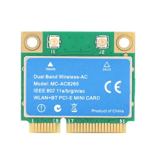 Carte MINI PCIE 1200M 2,4 GHz / 5 GHz double bande pour carte rseau sans fil  puce Intel 8265 MC8265