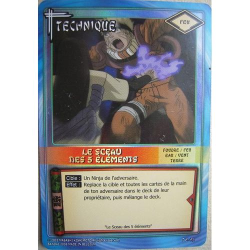 Carte NARUTO Technique LE SCEAU DES 5 ELEMENTS, Te92, Feu Rakuten