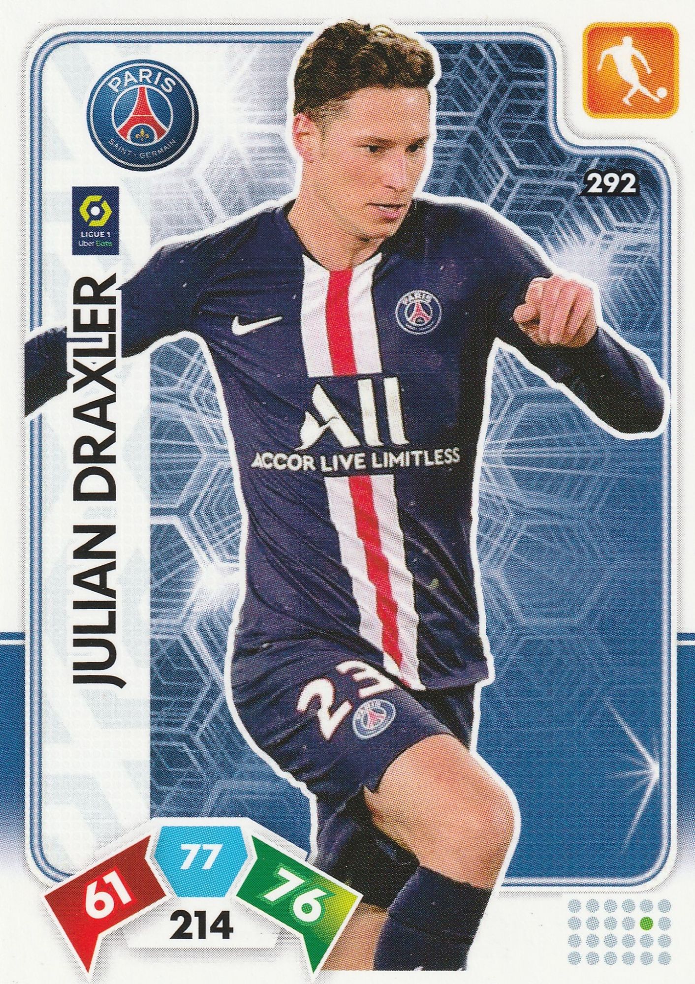 Carte Panini Foot N 292 Adrenalyn Xl 21 Julian Draxler Paris Rakuten